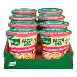 Knorr Snack Becher Spaghetti In Käse-Sahne-Sauce 71 G, 8er Pack