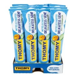 Thomy Delikatess Senf Mittelscharf 200 Ml, 12er Pack