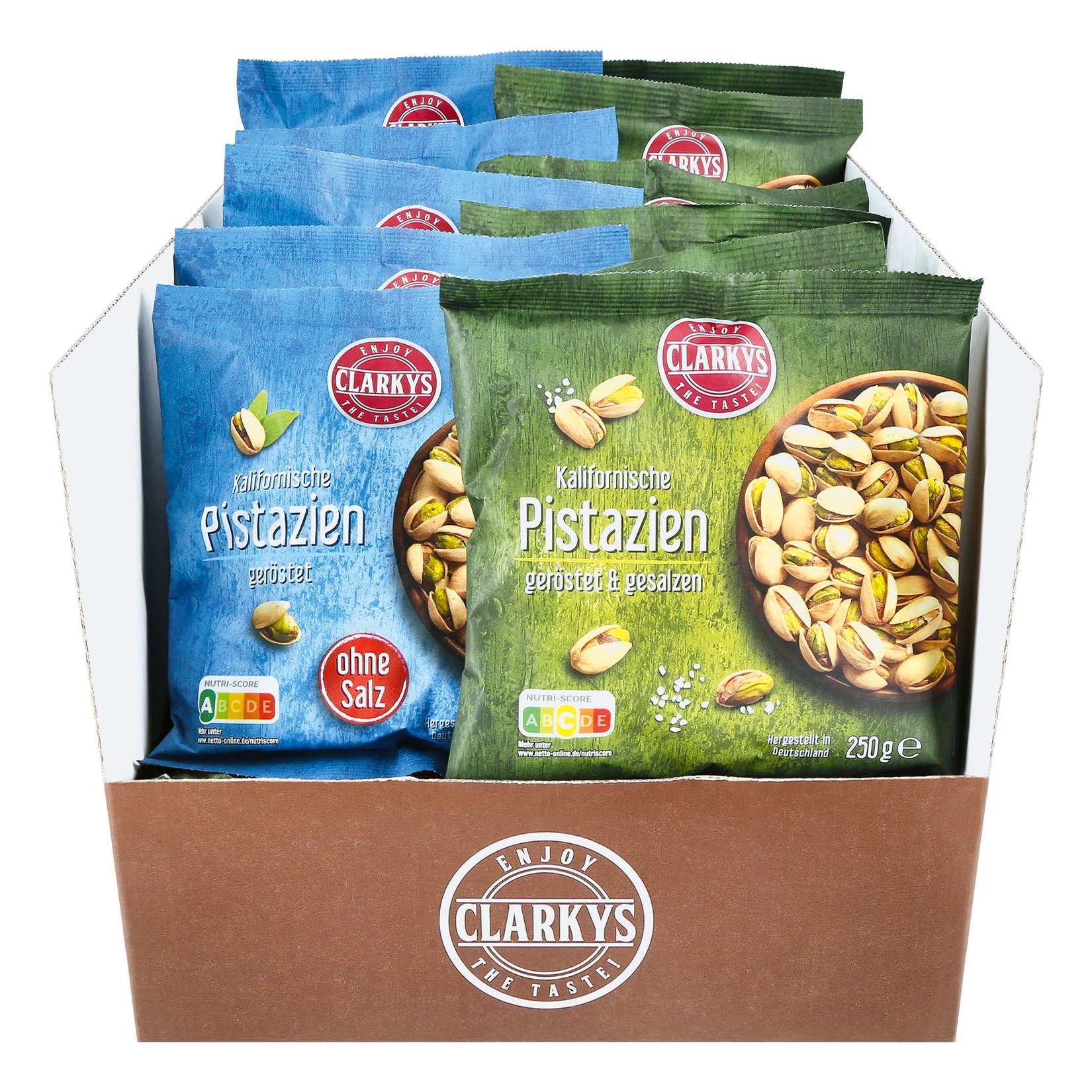 Clarkys Pistazien 250 G, Verschiedene Sorten, 30er Pack