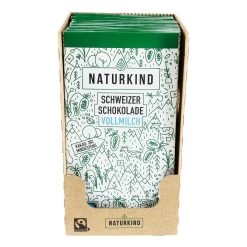 NATURKIND Bio Fairtrade Tafelschokolade Vollmilch 100 G, 12er Pack
