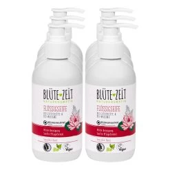BLÜTE-ZEIT Flüssigseife Bio Lotusblüte & Wakame 300 Ml, 6er Pack