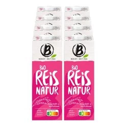 Berief Bio Reis Drink Natur 1 Liter, 8er Pack
