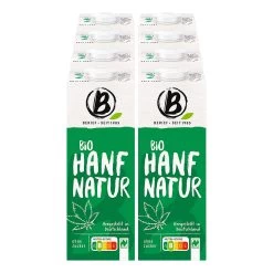 Berief Bio Hanf Drink Ohne Zucker 1 Liter, 8er Pack