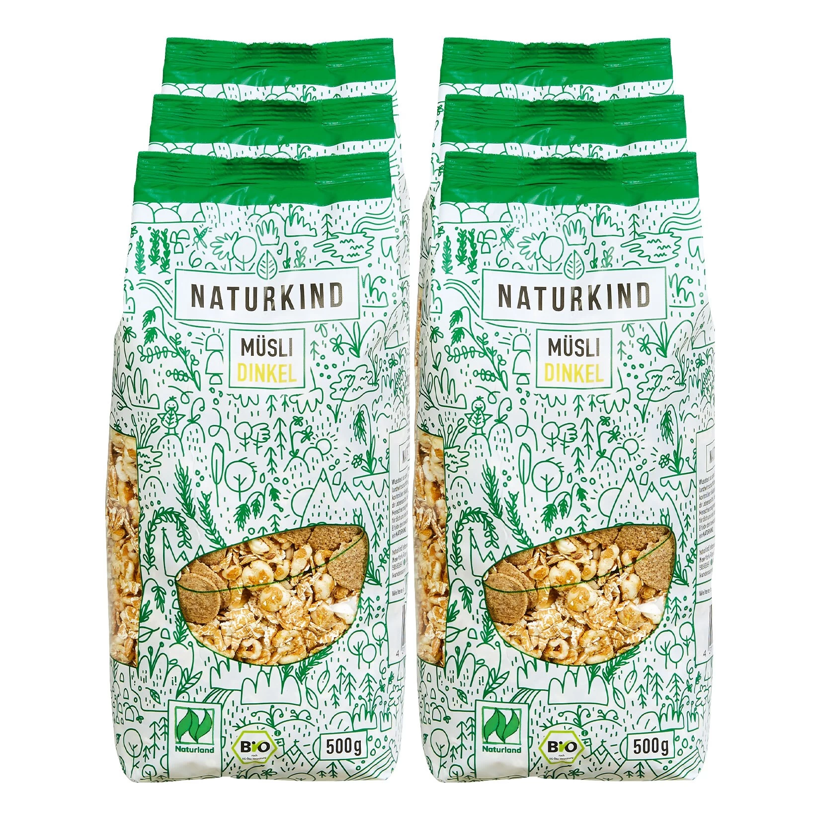 NATURKIND Bio Dinkel Müsli 500 G, 6er Pack