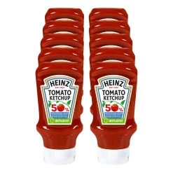 Heinz Tomato Ketchup 50% Weniger Zucker & Salz 500 Ml, 10er Pack