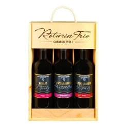 Geschenkholzkiste Rotwein Trio 11,0 - 13,0 % Vol 3 X 0,75 Liter